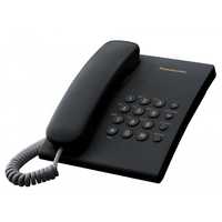 Телефон стаціонарний Panasonic KX-TS2350UAB провідний Чорний