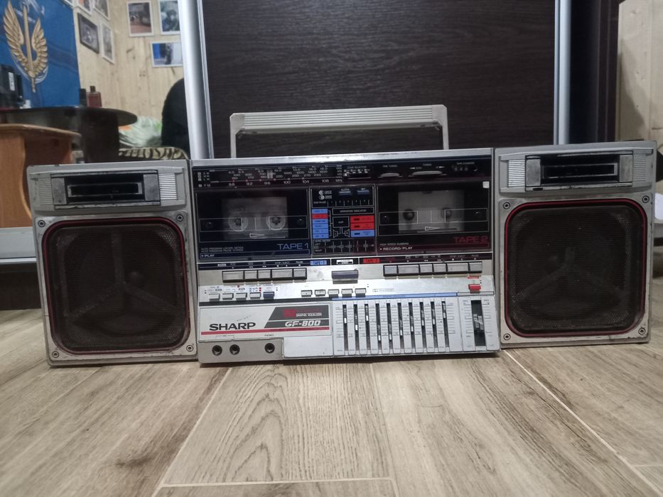 Двухкасетный магнитофон Sharp GF 800 куплен в 1985 в Авганистане