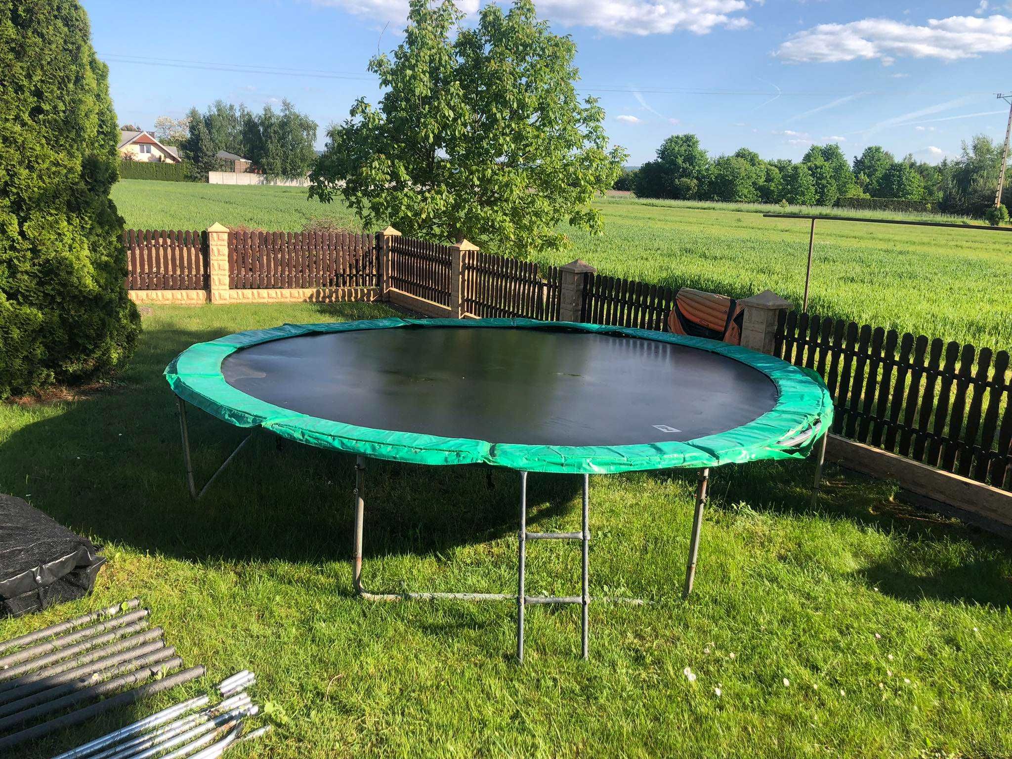 Trampolina ogrodowa 14FT (427cm) Hop-Sport +siatka