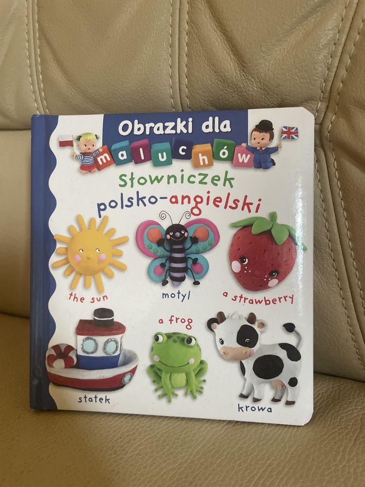 Nowa książka obrazki dla maluchów słowniczek polsko-angielski