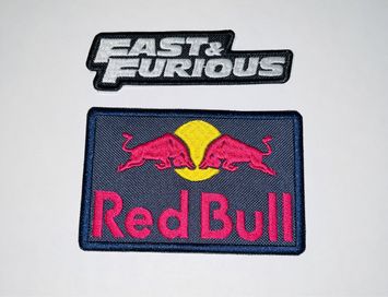 Zestaw Termo Naszywek Redbull i Fast&Furious ozdobne