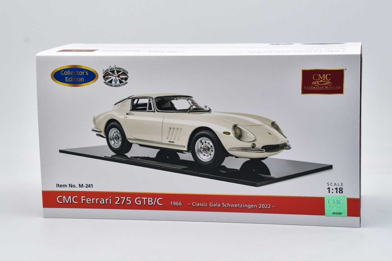 CMC M-241 1:18 1966 FERRARI 275 GTB/C Ivory Cream Lted Edition 400 pcs