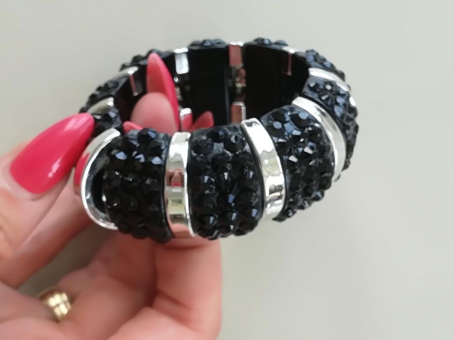 Bransoletka błyszcząca czarna