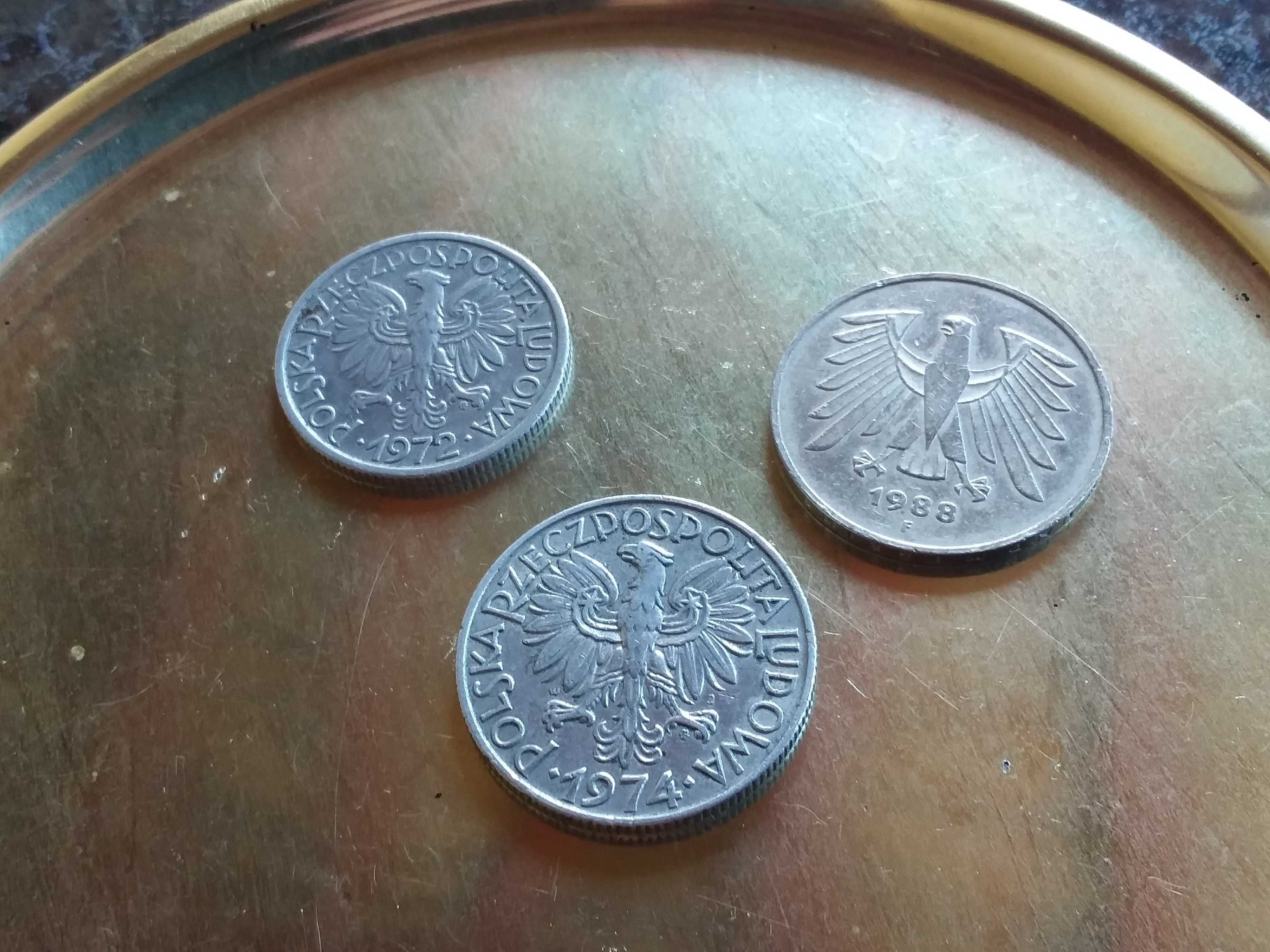2zł 1972, 5zł. 1974, 5 marek 1988 monety kolekcjonerskie