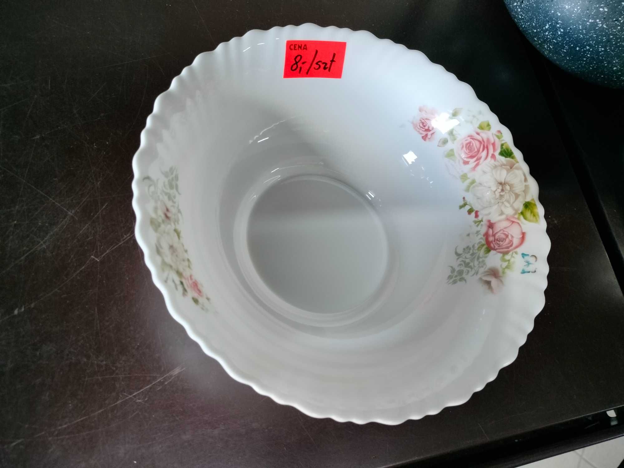 MISKA MISECZKA porcelanowa biała ozdobna na zupę sałatki
