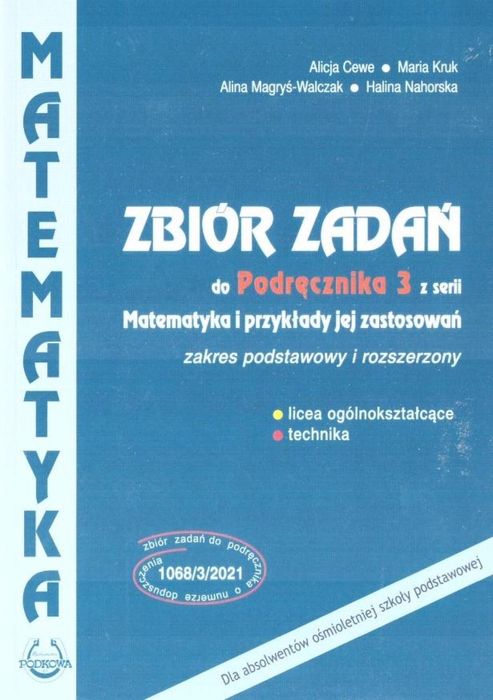 Matematyka i przykłady zast. 3 LO zbiór zadań ZPiR praca zbiorowa