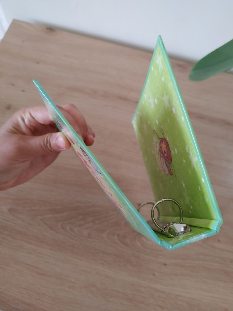 Zielony mały segregator A6 Flora Layla Bloom Tecna Aisha Winx Club fan