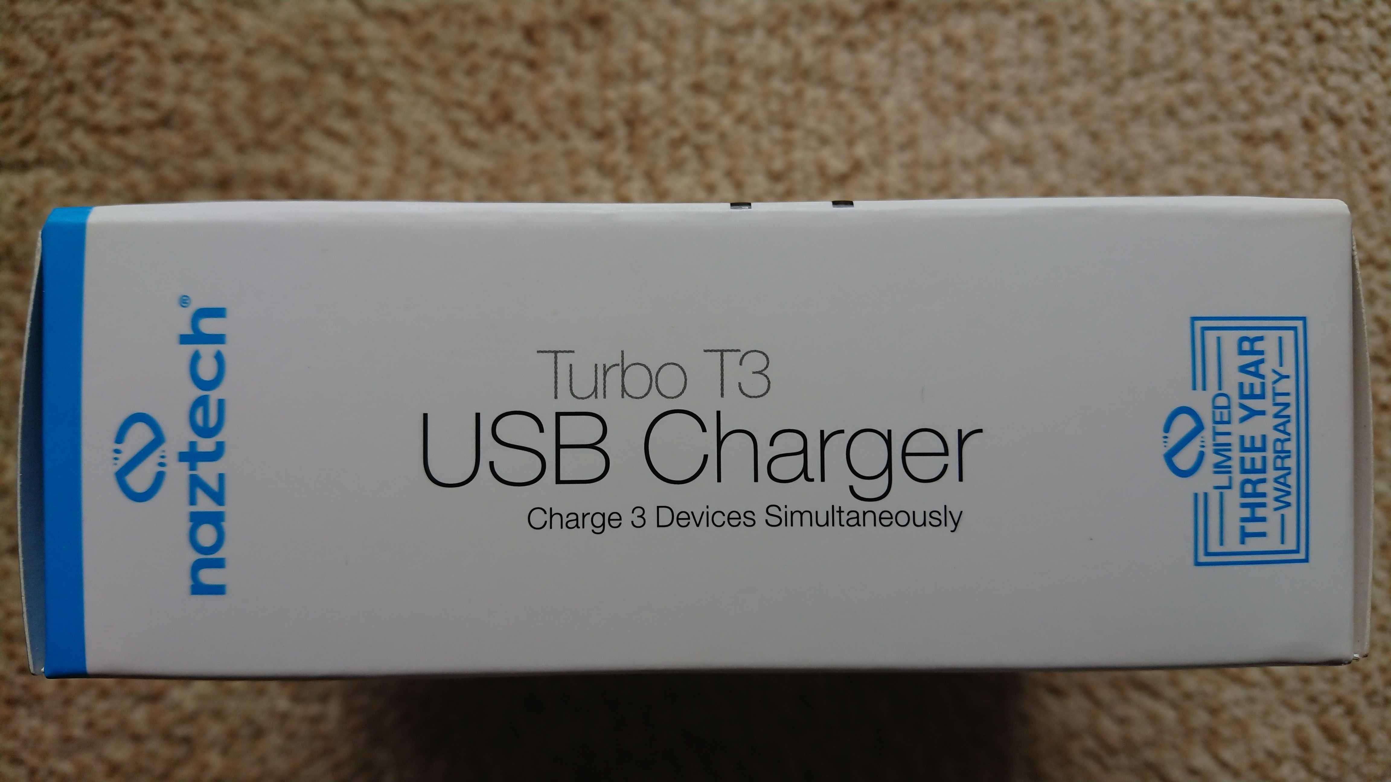 Ładowarka Naztech Turbo T3 USB Car Charger kabel Micro USB 7.2A/36W