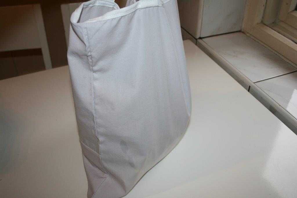 torba płócienna shopper bag składana A4 truskawka hand made +prezent