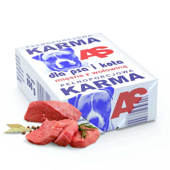 10kg Świeże Mięso Mrożone dla Psa Osełka Kostka Wołowe Bez Kości BARF