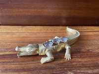 Figurka dekoracyjna z kryształkami „krokodyl”