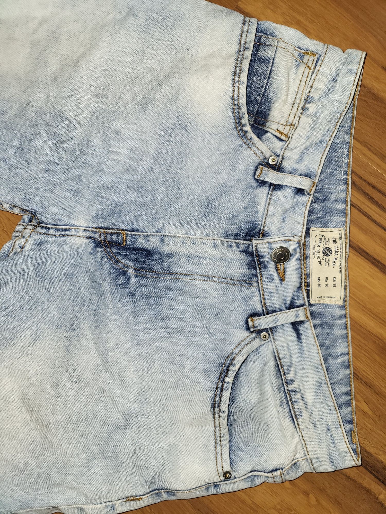 Spodenki jeansowe męskie chłopięce Zara Man r. 30 -EUR.38