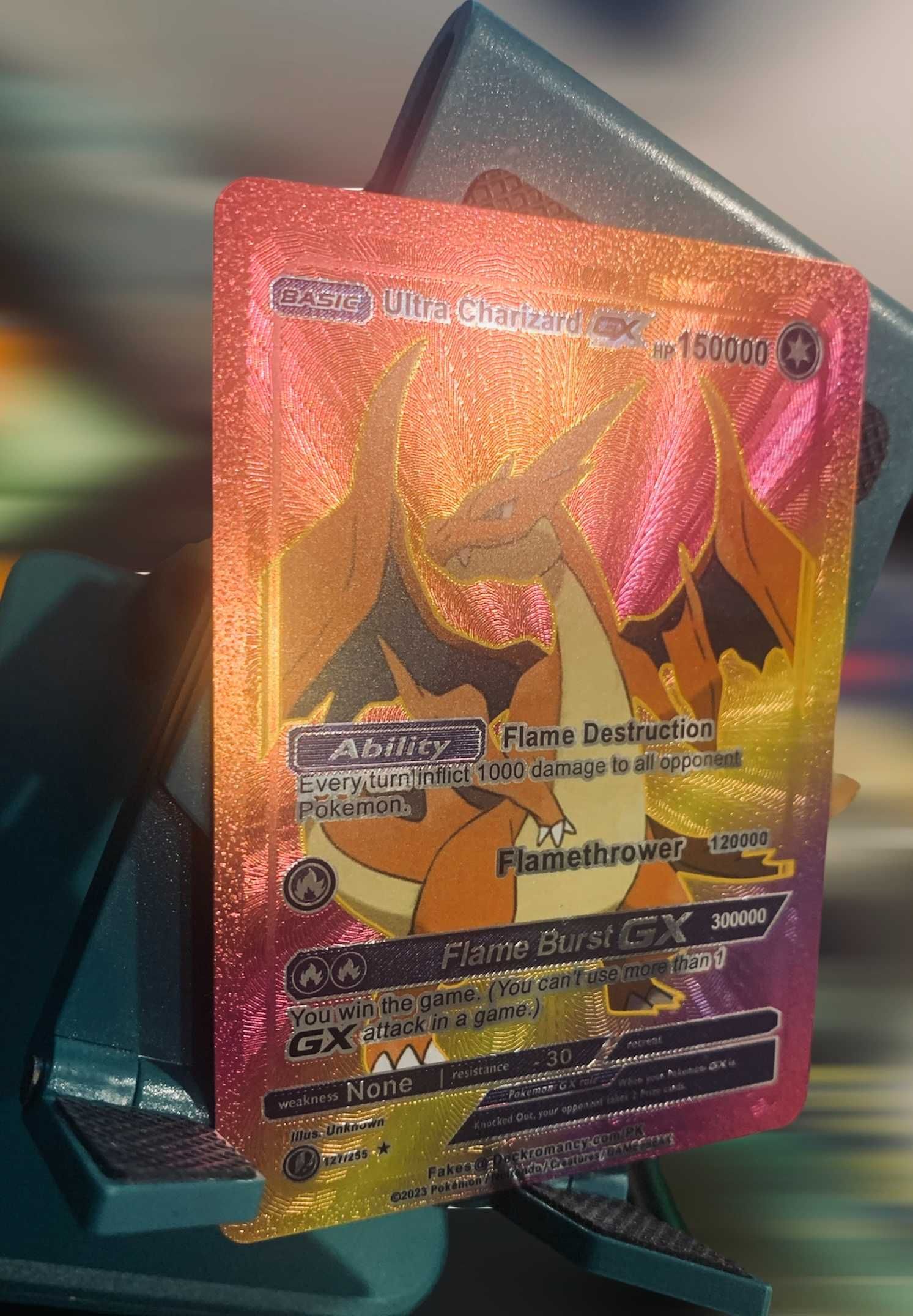 Karta Pokemon Ultra Charizard Wysokie HP 150000 Flamethrower