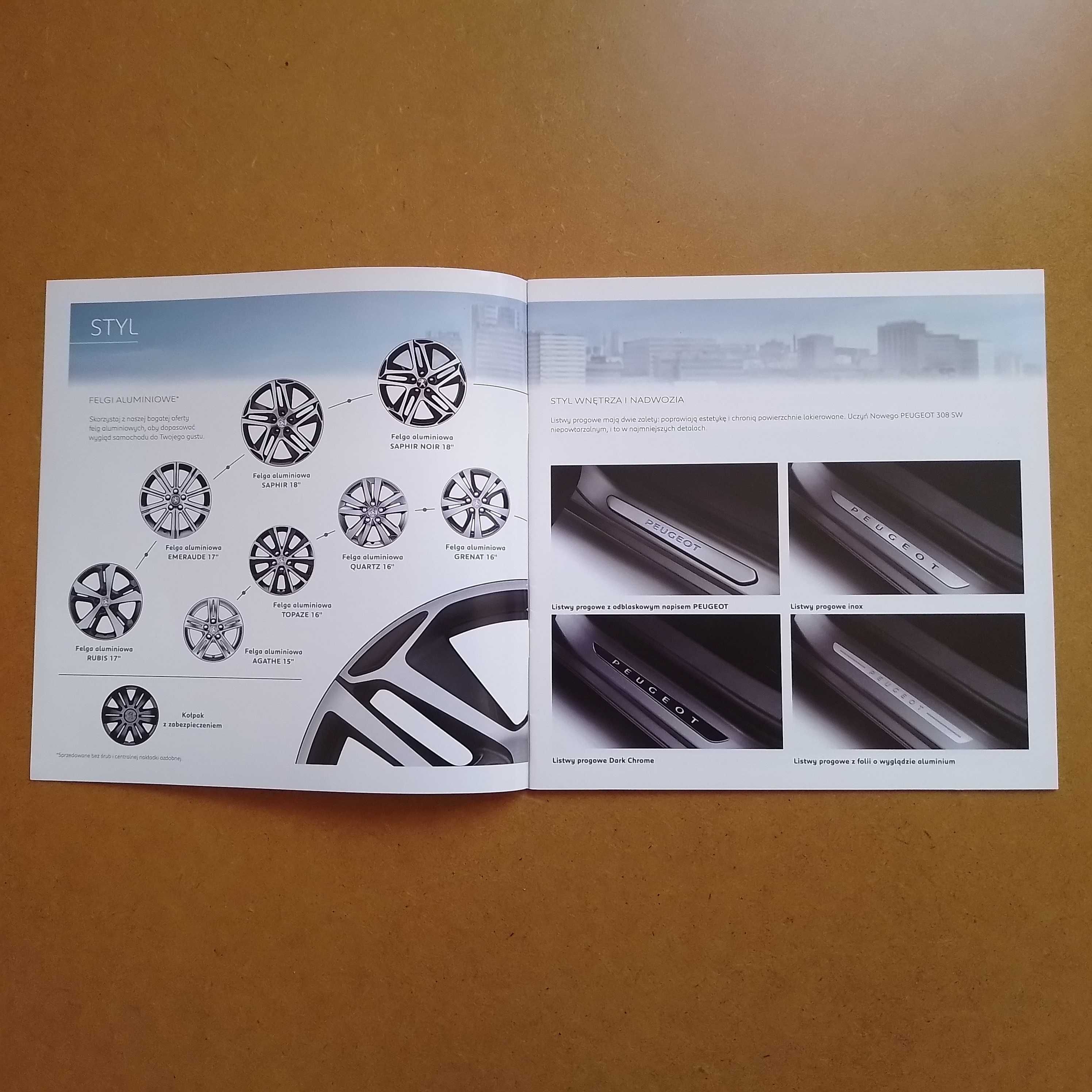Prospekt, folder, broszura, katalog akcesoria Peugeot 308 SW