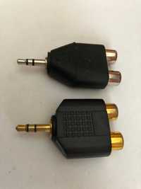 Adapter przejściówka 2x cinch na jack stereo fi 3,5 mm