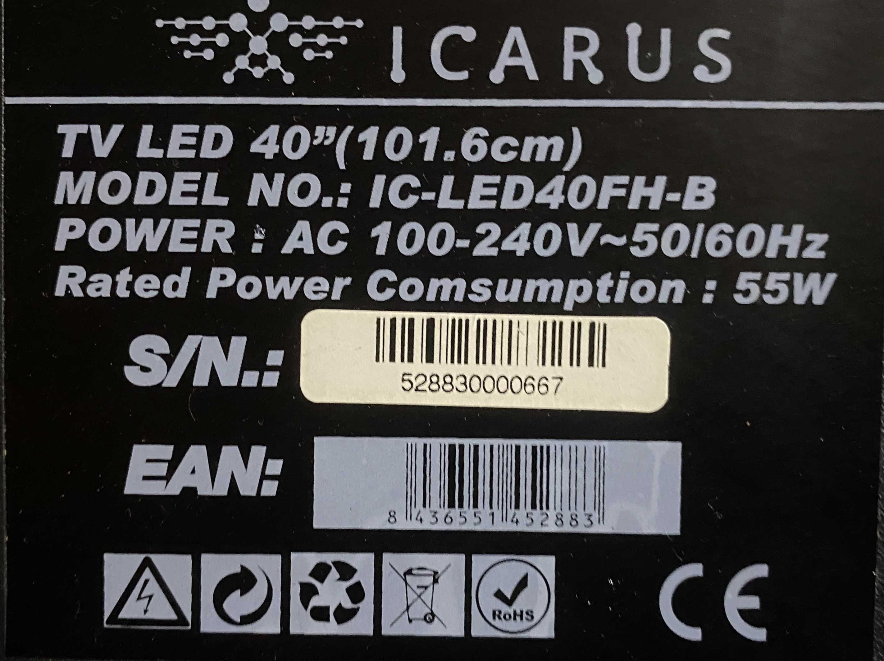 Peças TV Icarus IC-LED40FH-B