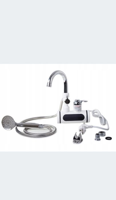 Przepływowy podgrzewacz wody 3000W z filtrem kran bateria LCD