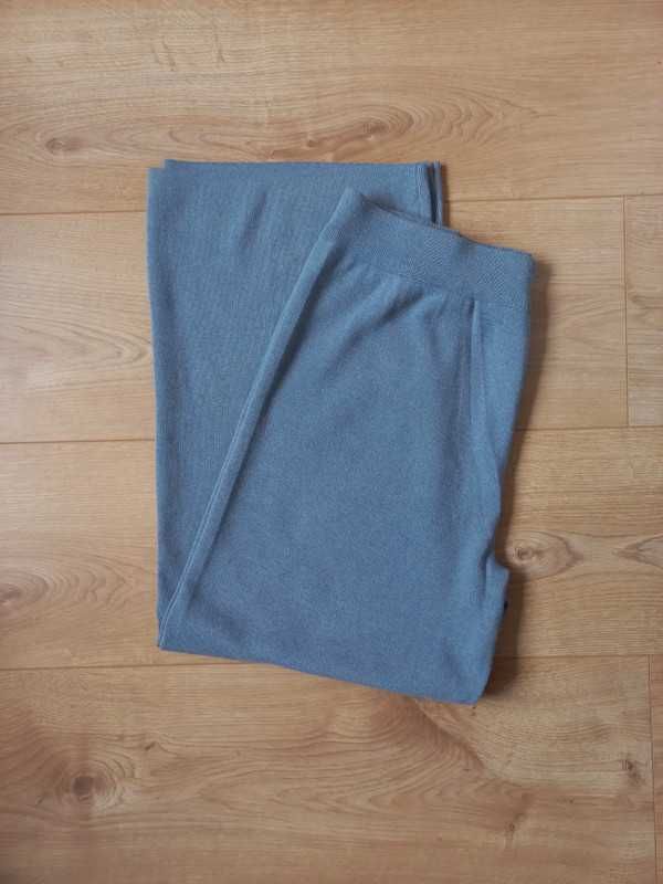 Szerokie spodnie niebieski melanż H&M L/XL