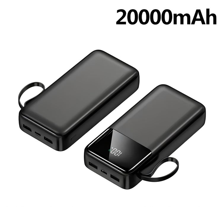 Павербанк 20000 mAh, 22,5W з LED дисплеєм батареї