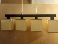 lampa pokojowa na cztery żarówki- klosze z tworzywa sztucznego