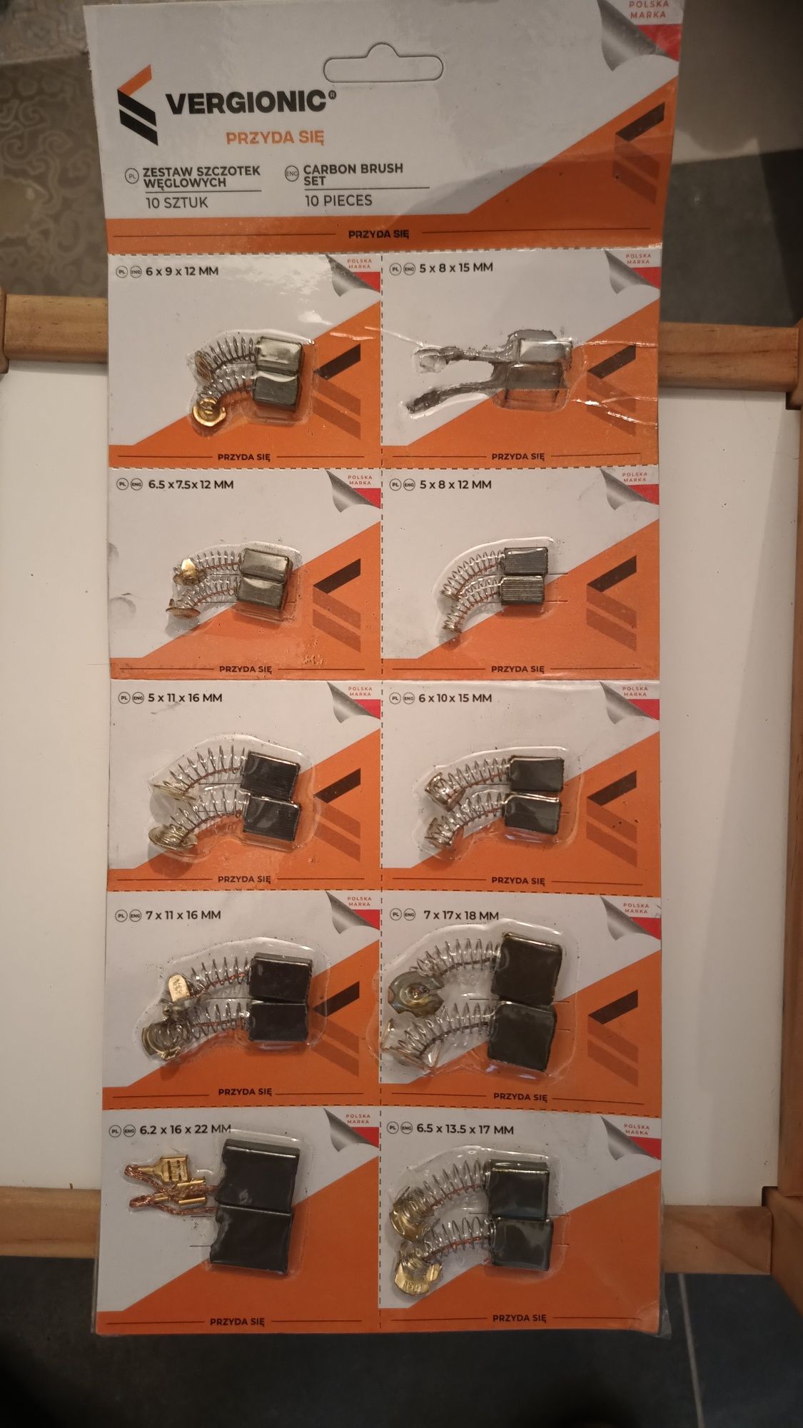 Zestaw szczotek węglowych Nowe Elektronarzędzi 9 Kompletow