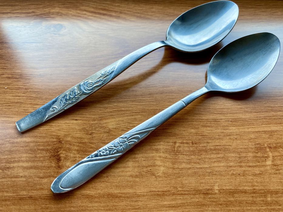 Ложки РОЗА столовые и десертные. Качество СССР. Посуда.