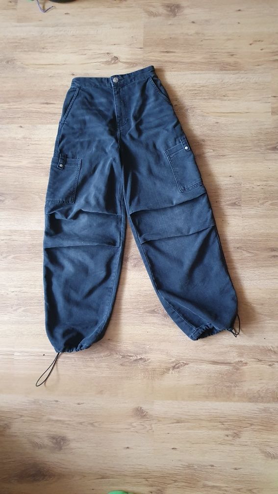 Jeans parachute spadochronowe H&M 32 xxs