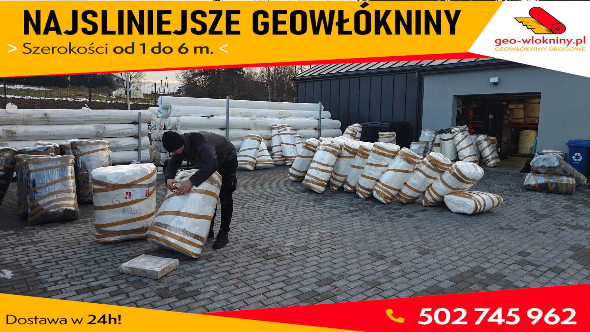 Geowłóknina Geowłókniny PP Polipropylen do 6m 200 400