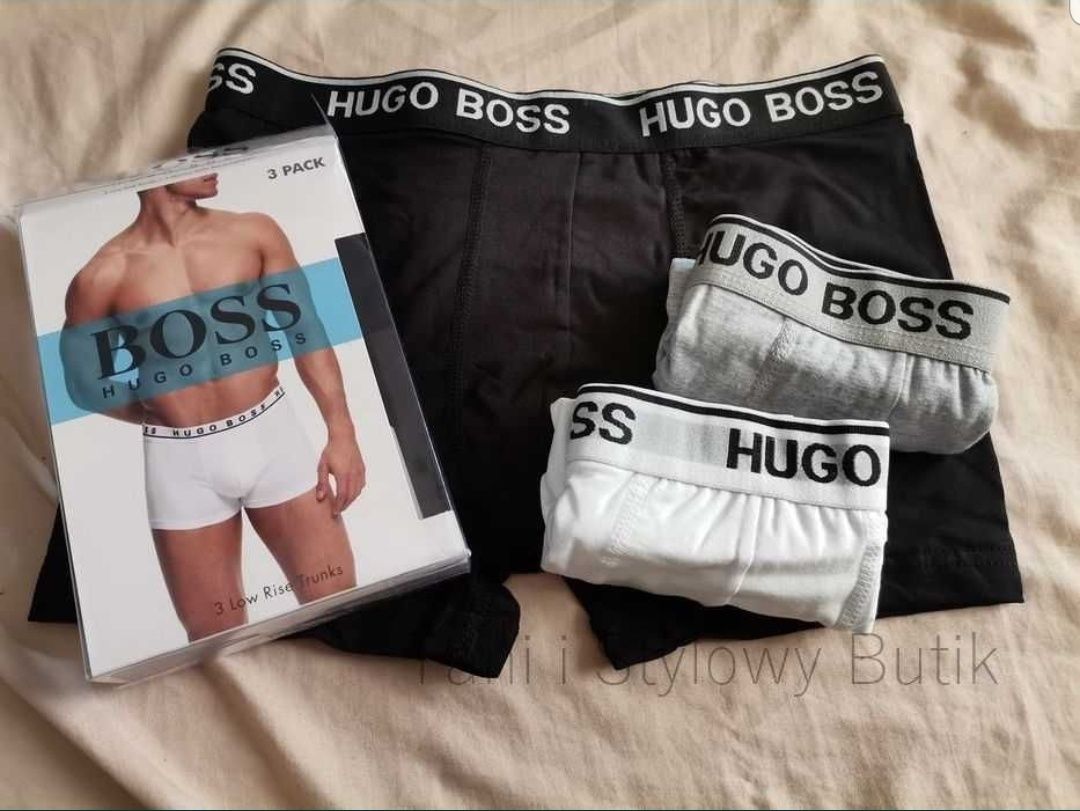 Bokserki Męskie 3pak Hugo CK Tommy Armani Gucci Lacoste M-XXL PREMIUM