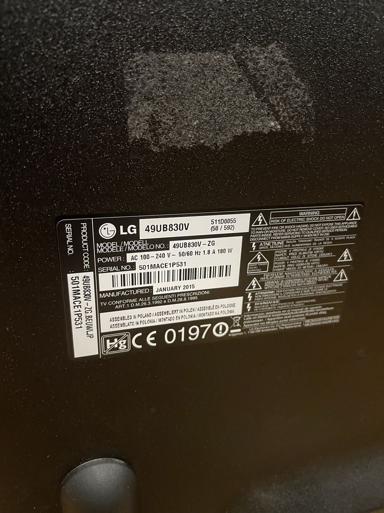 Smart TV LG Ultra HD 49”
