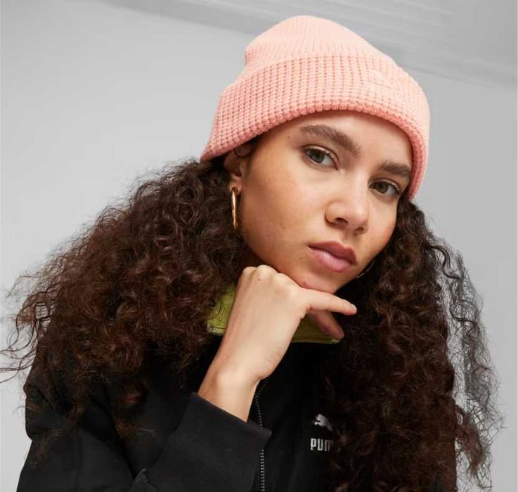 Жіноча рожева шапка puma archive beanie peach smoothie нова оригінал