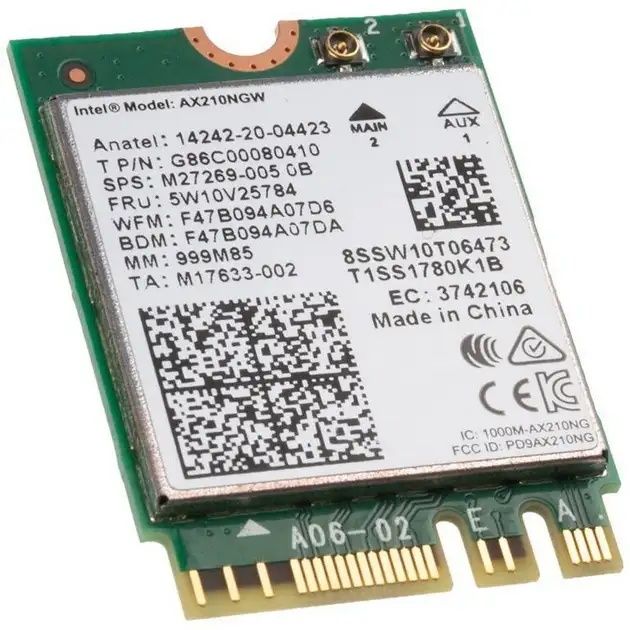 Адаптер Wifi 6E intel ax210 Bluetooth 5.3 5374Mbps