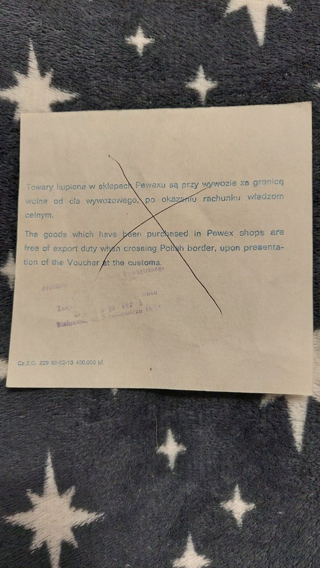 Pewex rachunek voucher