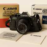 Canon AE-1 Program + FD 35mm f/3.5 S.C. | Kolekcjonerski zestaw