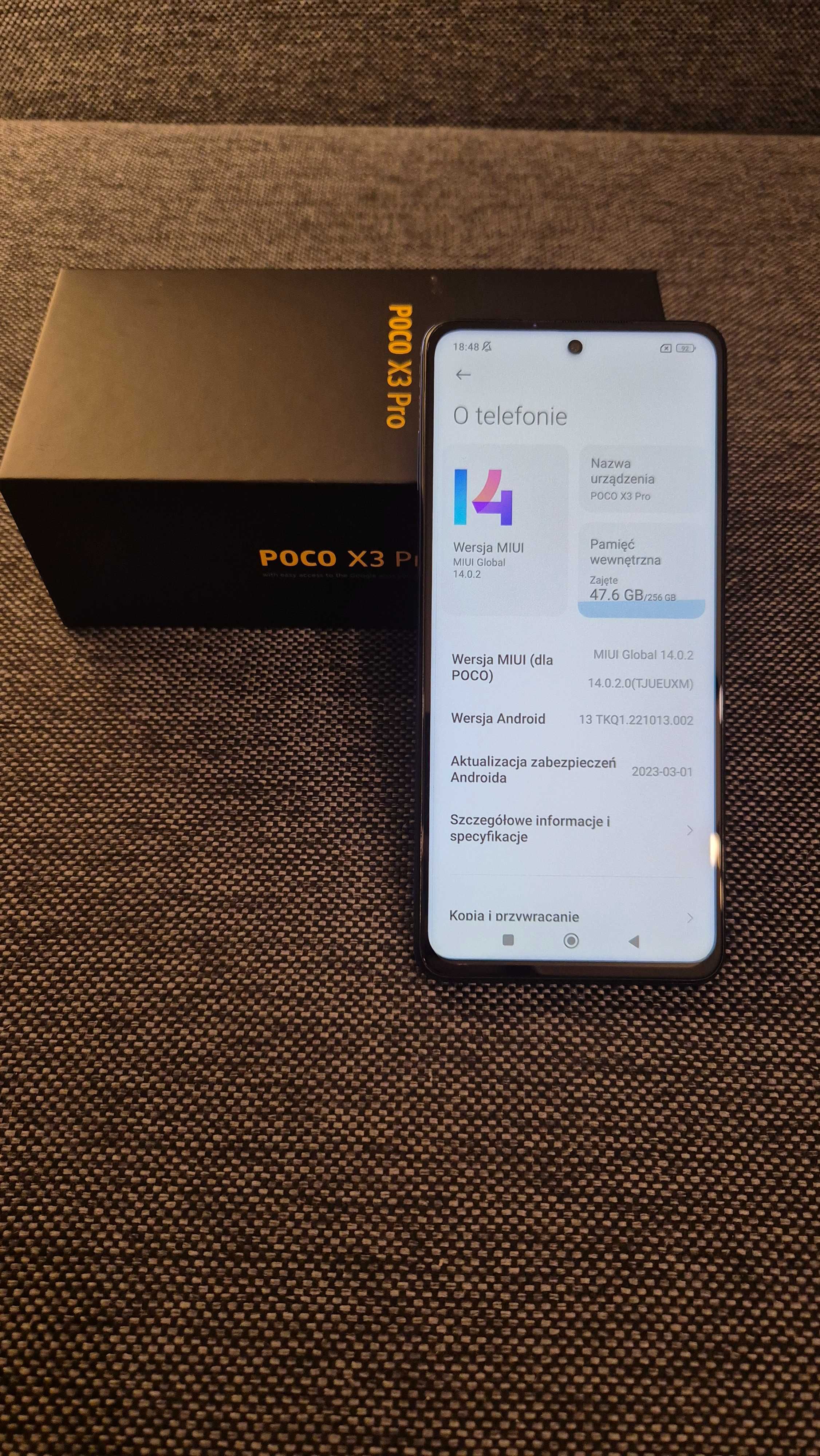 POCO X3 PRO 8/256GB niebieski ZADBANY