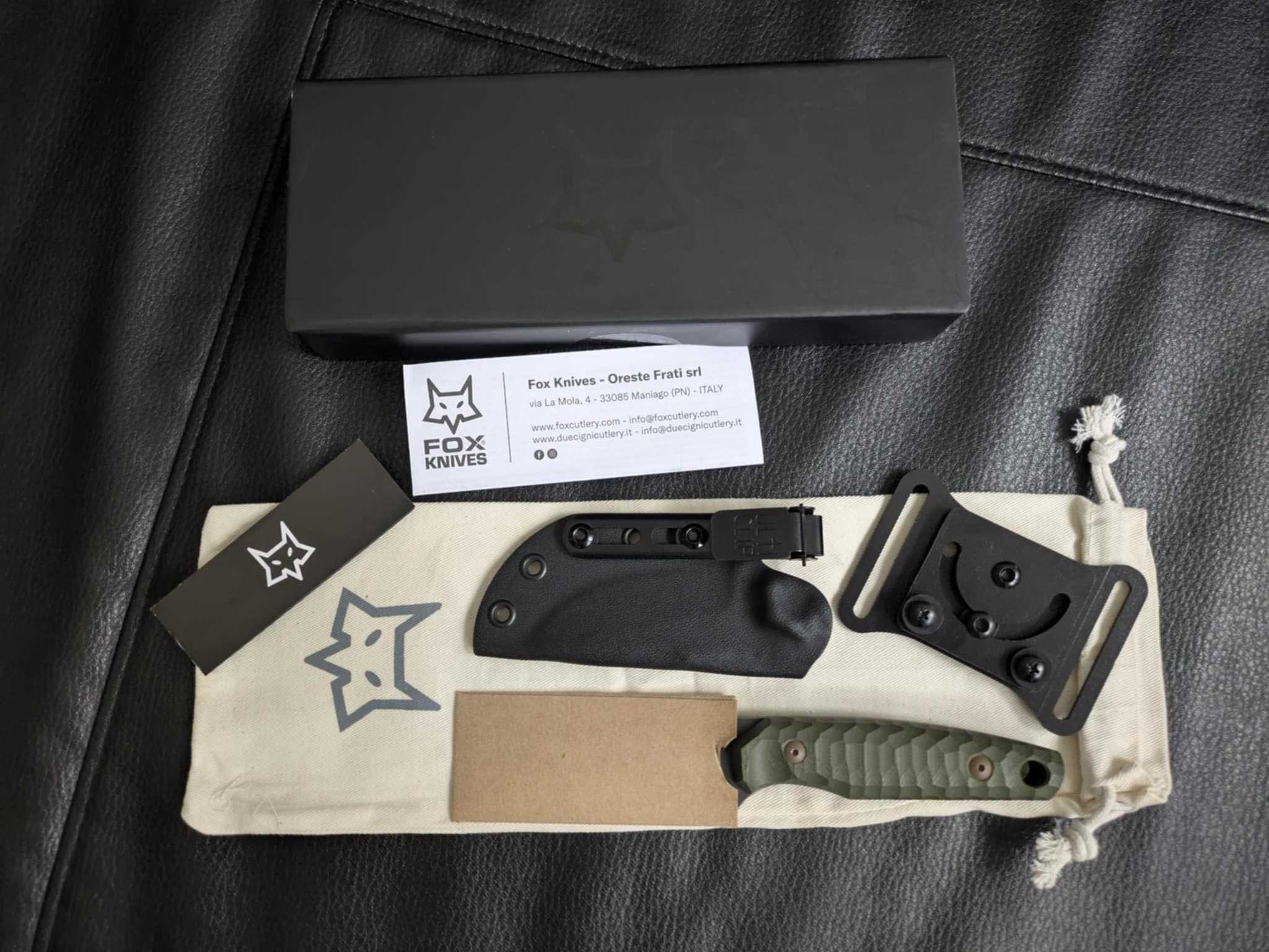 Nóż Fox KS OD Green G10 Top Shield Antracite Stonewashed stal Niolox