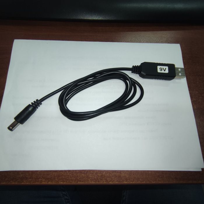 Кабель підвищувач з USB 5В до 9В для роутера