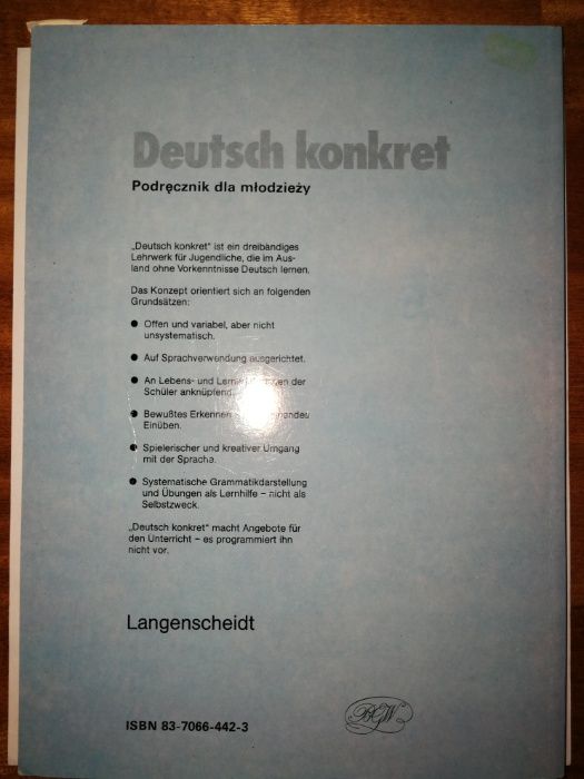 Deutsch konkret Lehrbuch 1. Podręcznik dla mlodzieży