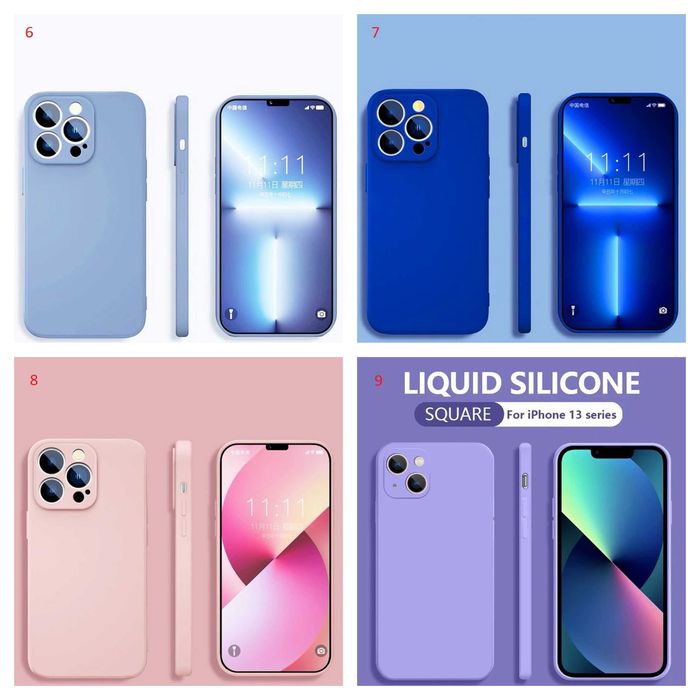 Чехол силиконовый квадратная форма Iphone 11 12 13 Pro max опт
