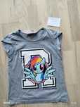Szara bluzka koszulka z krótkim rękawem my little pony rainbow dash ko