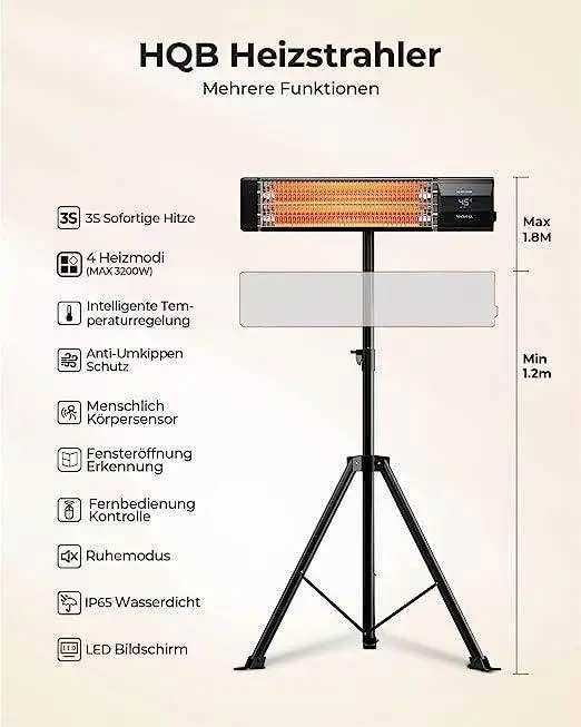 Promiennik podczerwieni MAXOAK 800...3200W Nowy