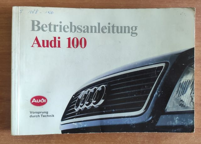 Audi 100 fabryczna instrukcja obsługi po niemiecku