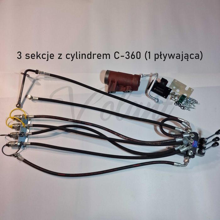 Rozdzielacz Hydrauliczny 3 Sekcyjny Zewnętrzny C-360 Cylinder C360