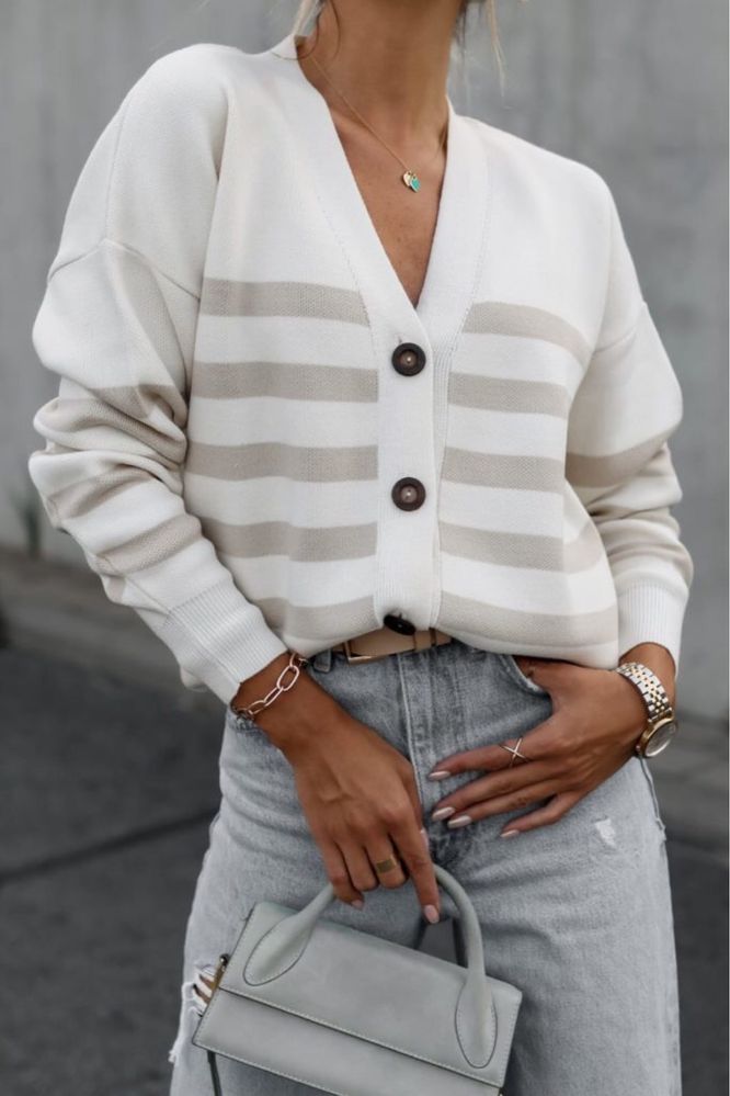 Sweter/ kardigan w paski SIMPLICITY