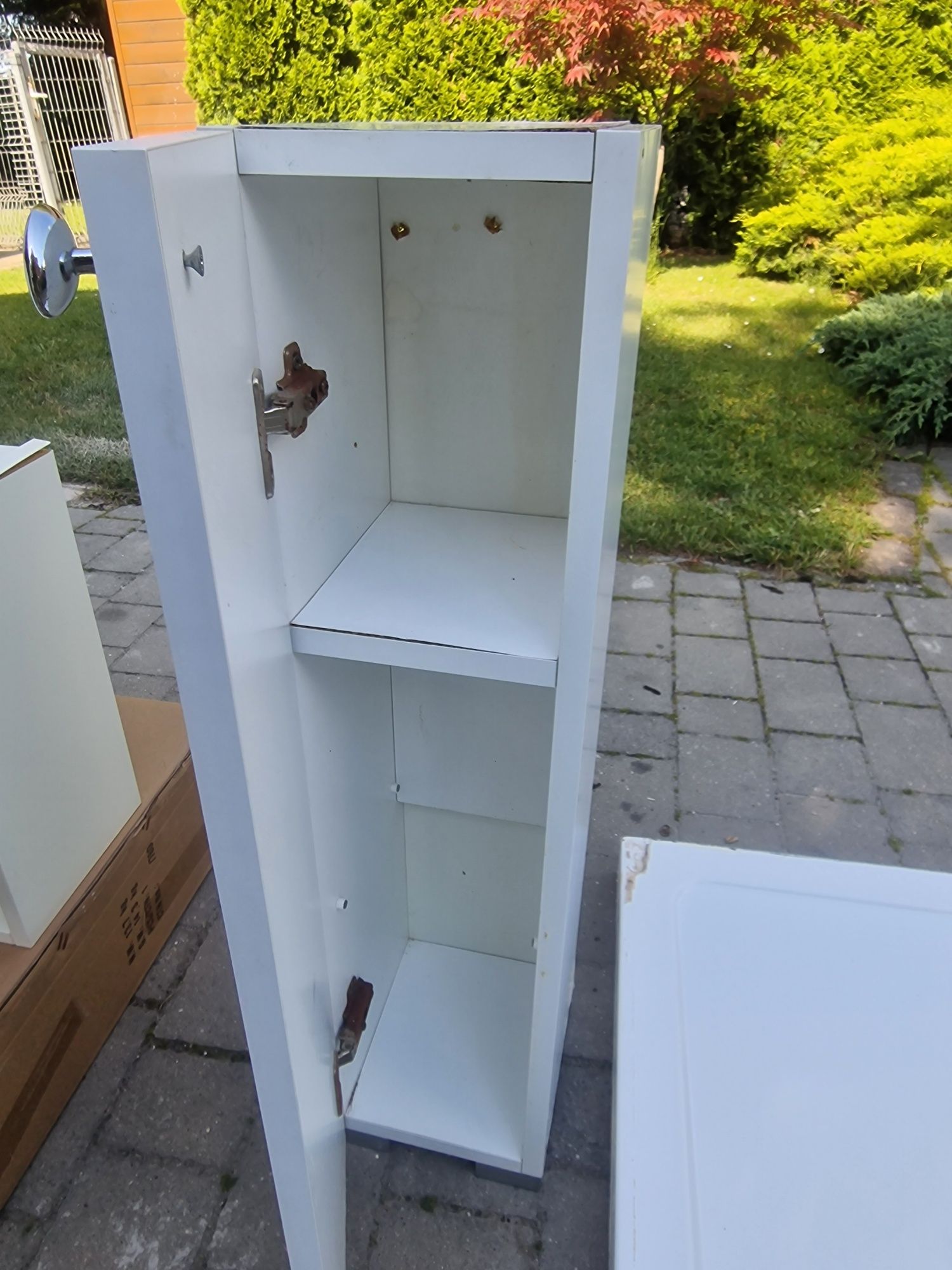 Szafka stojąca biala, wąska