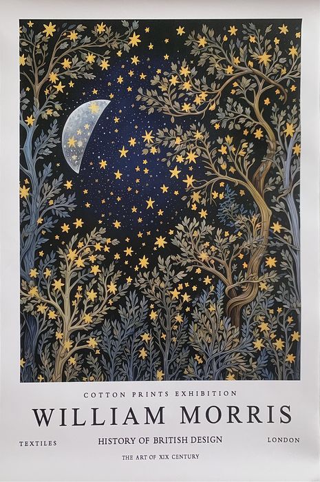 Gobelin na płótnie/Obrazek/William Morris/Half Moon