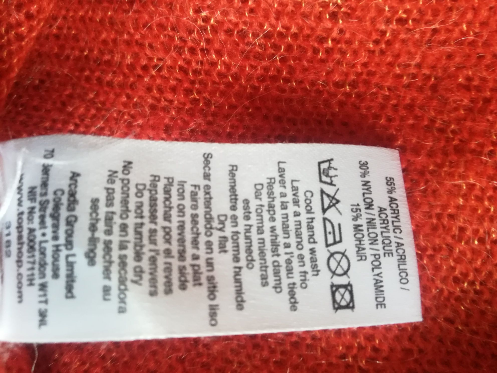 Sweter pomarańczowy z moherem
