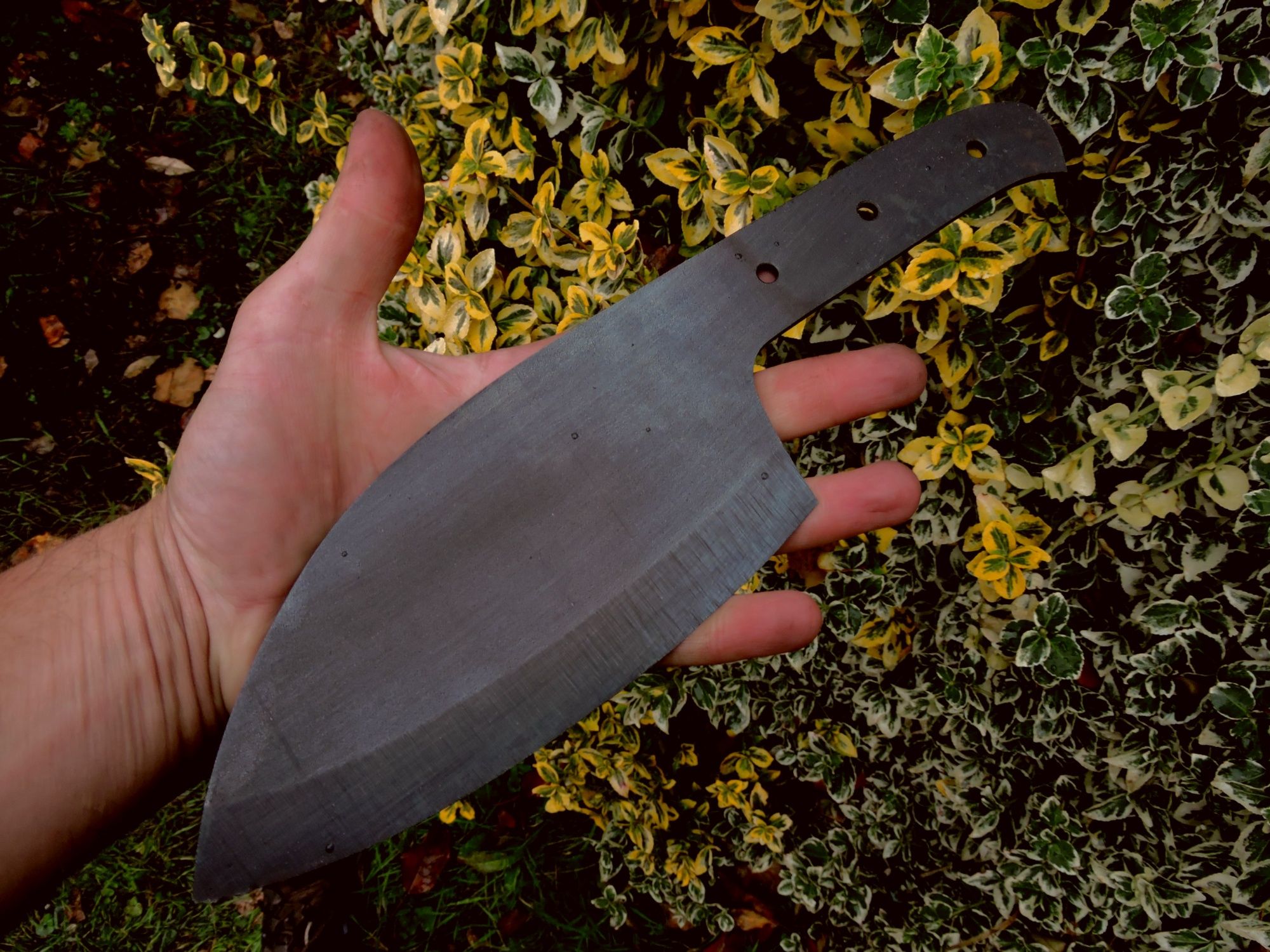 Klinga Blank Goły "Tasak Oval" Nóż Ręcznie Robiony Bushcraft Custom