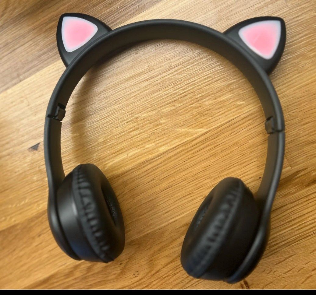 Nowe słuchawki bezprzewodowe bluetooth kocie uszy
