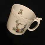 Caneca Prato Rechaud criança Porcelana S. P. Coimbra Antiga Antigo